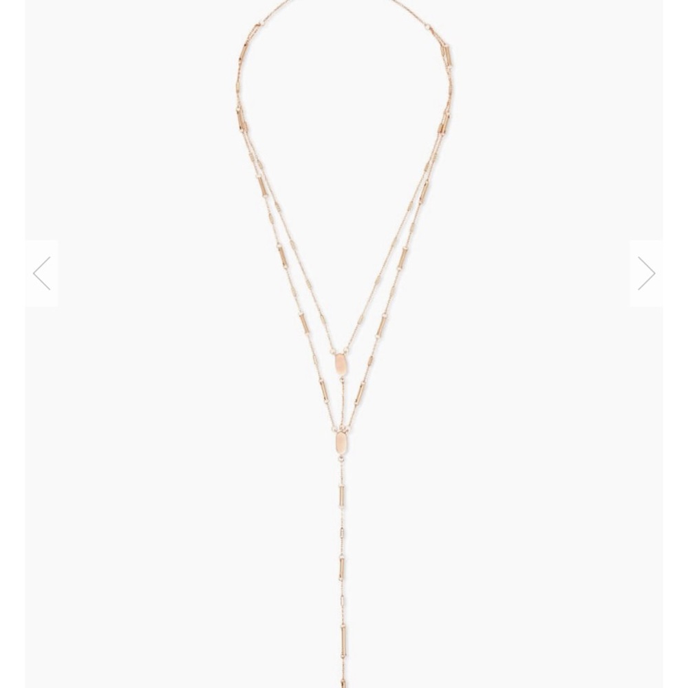 Kendra Scott Amelia Y necklace rose gold